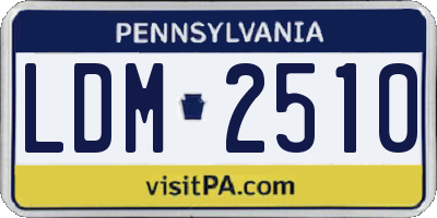 PA license plate LDM2510
