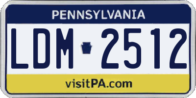 PA license plate LDM2512
