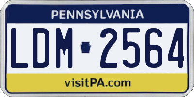 PA license plate LDM2564