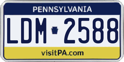 PA license plate LDM2588