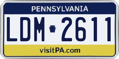 PA license plate LDM2611