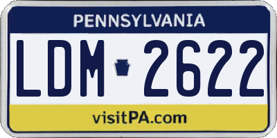 PA license plate LDM2622
