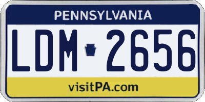 PA license plate LDM2656
