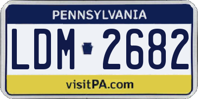 PA license plate LDM2682