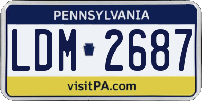 PA license plate LDM2687