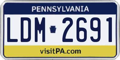 PA license plate LDM2691