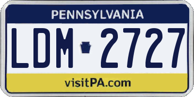 PA license plate LDM2727