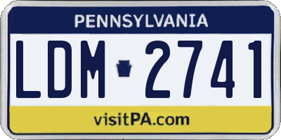 PA license plate LDM2741
