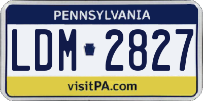 PA license plate LDM2827