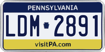 PA license plate LDM2891