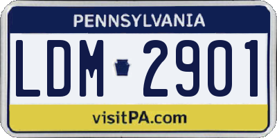 PA license plate LDM2901