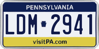 PA license plate LDM2941