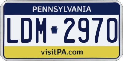 PA license plate LDM2970