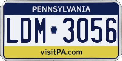 PA license plate LDM3056
