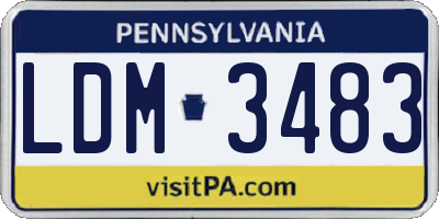 PA license plate LDM3483