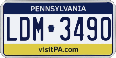 PA license plate LDM3490