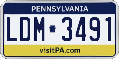 PA license plate LDM3491