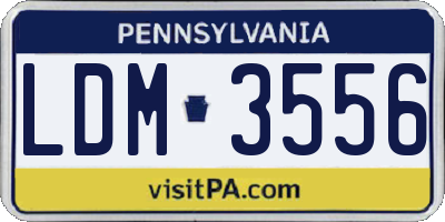 PA license plate LDM3556