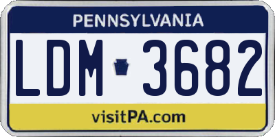 PA license plate LDM3682