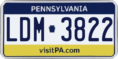 PA license plate LDM3822