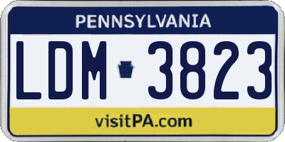 PA license plate LDM3823