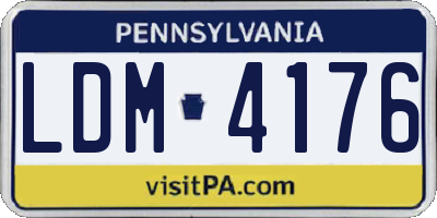 PA license plate LDM4176