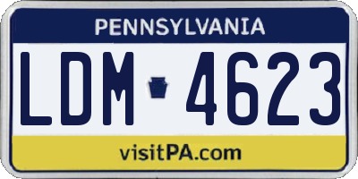 PA license plate LDM4623