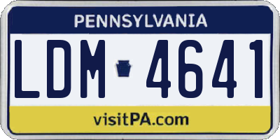 PA license plate LDM4641