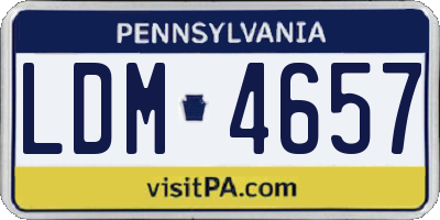 PA license plate LDM4657