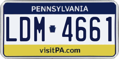 PA license plate LDM4661