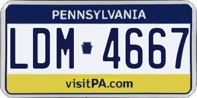 PA license plate LDM4667