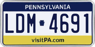 PA license plate LDM4691