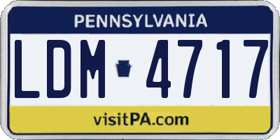 PA license plate LDM4717