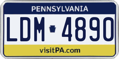 PA license plate LDM4890