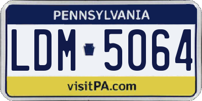 PA license plate LDM5064
