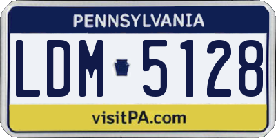 PA license plate LDM5128