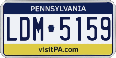 PA license plate LDM5159