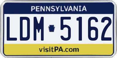 PA license plate LDM5162