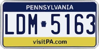 PA license plate LDM5163