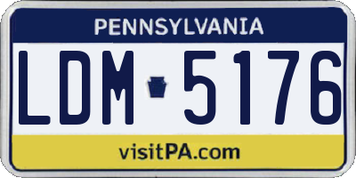 PA license plate LDM5176