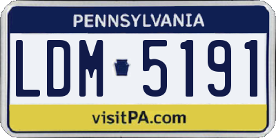 PA license plate LDM5191