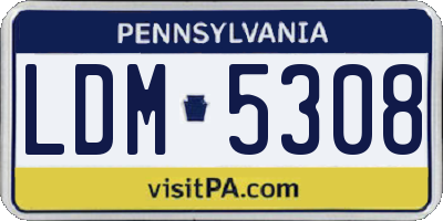 PA license plate LDM5308