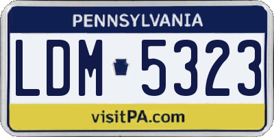 PA license plate LDM5323