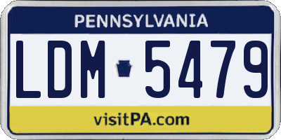 PA license plate LDM5479