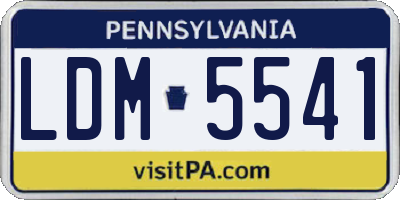 PA license plate LDM5541