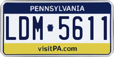 PA license plate LDM5611