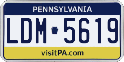 PA license plate LDM5619