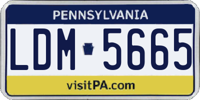 PA license plate LDM5665