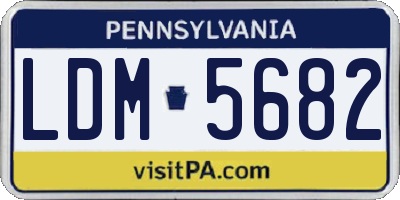 PA license plate LDM5682