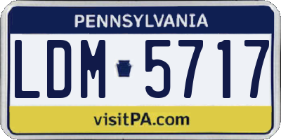 PA license plate LDM5717